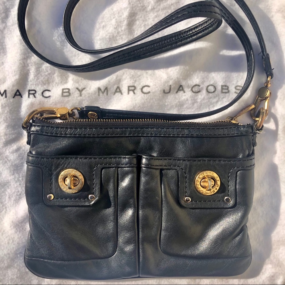 Marc by Marc Jacobs Black Leather Percy Crossbody
